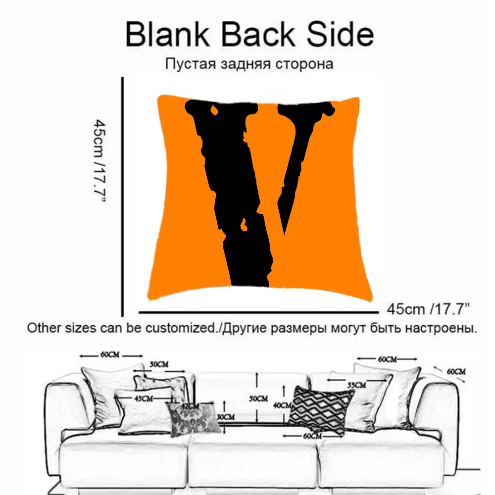 Персонализированный Декоративный Чехол Для Подушки V-Vlone 45x45 См Плюшевая