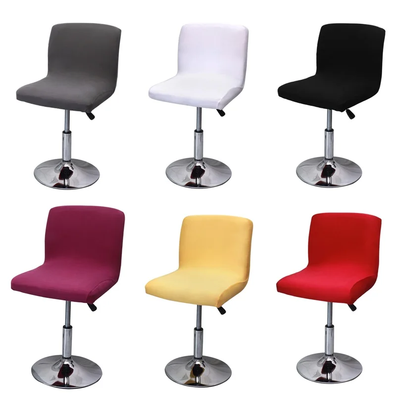 

1Pc Bar Stool Chair Cover Low Back Chair Slipover Spandex Seat Case Elastic Rotating Lift Chair Cover Dining Seat Protector