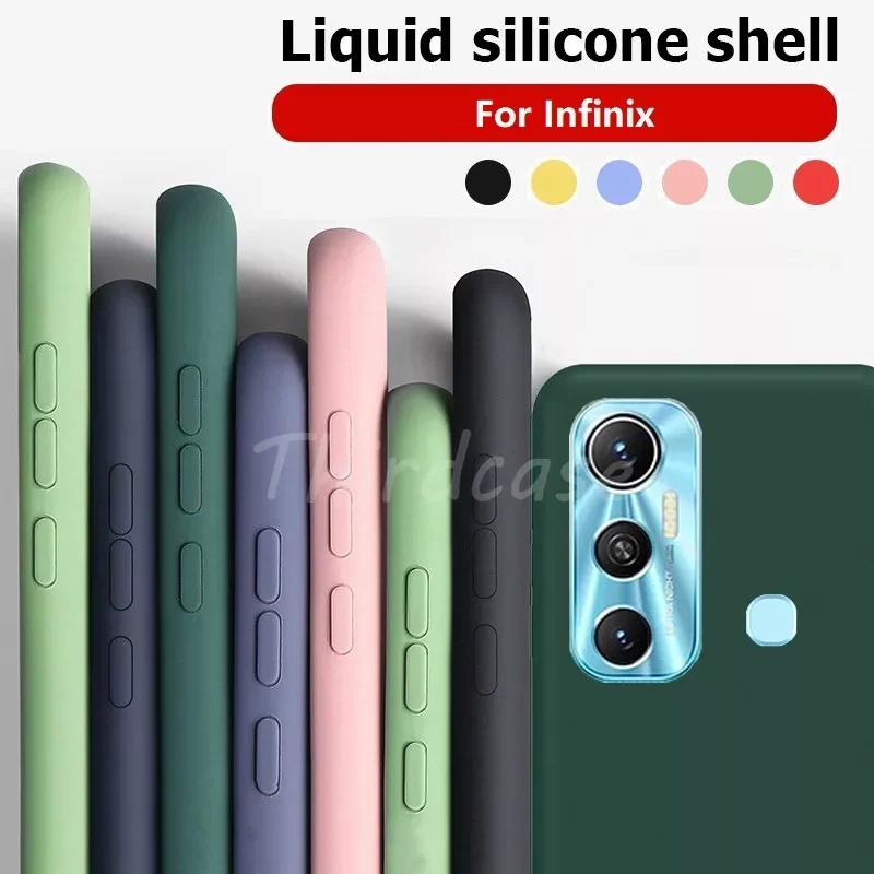 

Liquid Silicone Case for Infinix Hot 11S 10T 10S NFC 9 Pro 10 Lite 11 Play Soft Cover Note 11 Pro 11i 8i 7 Lite 10 Pro Bumper