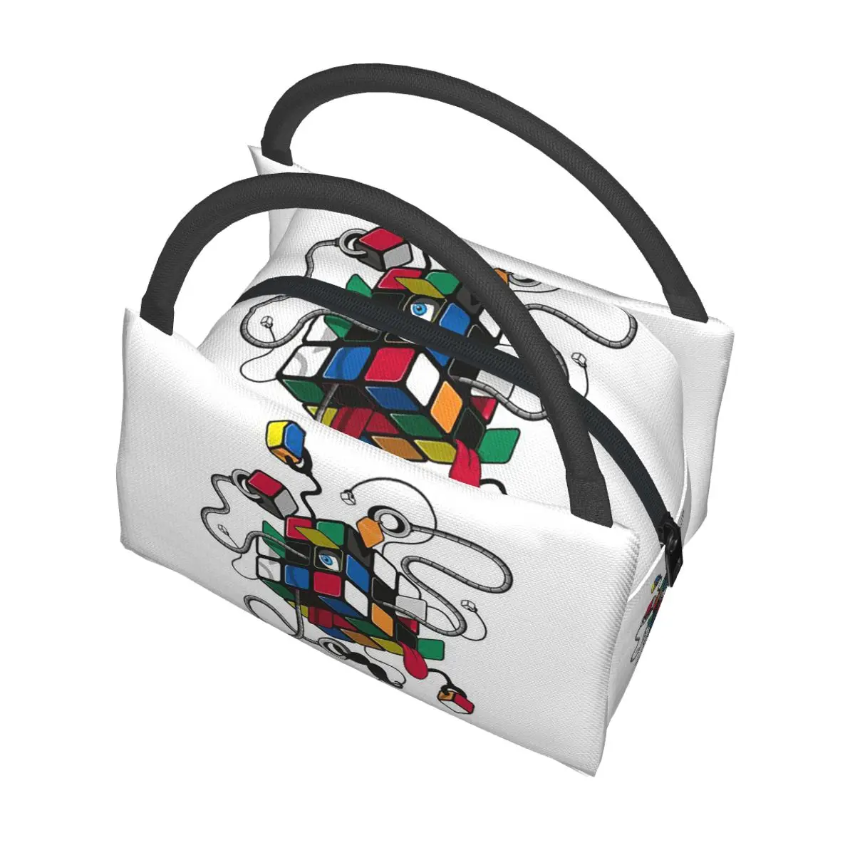 Фото Термосумка для обедов Rubix Rubiks Rubics для женщин, герметичный контейнер для хранения еды, термоконтейнер для бенто, сумка-холодильник для обедов. №5