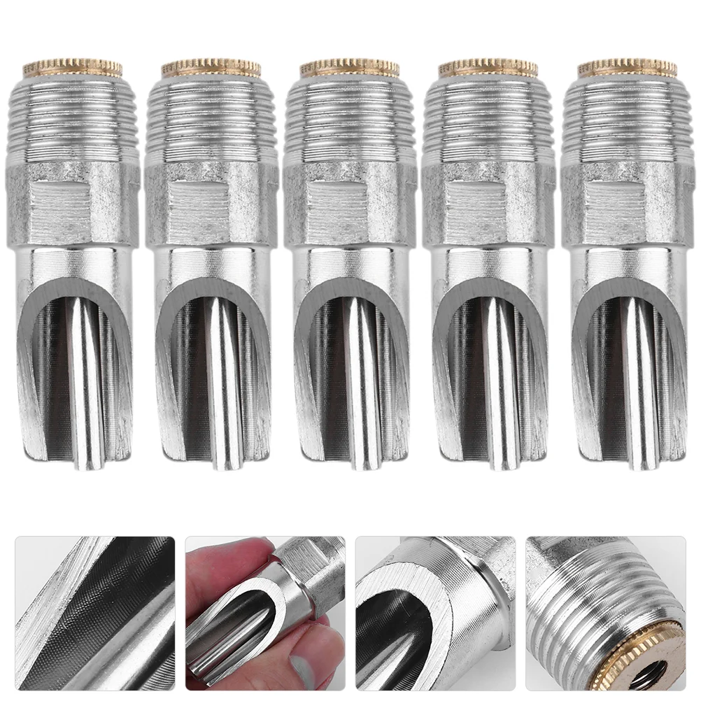 

5Pcs Feeding Nozzles Stainless Steel Piglets Feeding Tools Piglets Feeder Nozzle for Farm Feeding
