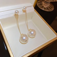 classic number 5 simulated pearl pendant earrings for women fashion jewelry wedding long earings party accessories
