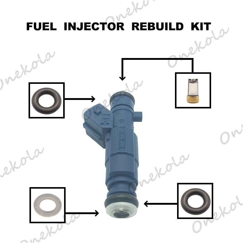 

Fuel Injector Service Repair Kit Filters Orings Seals Grommets for 0280156283