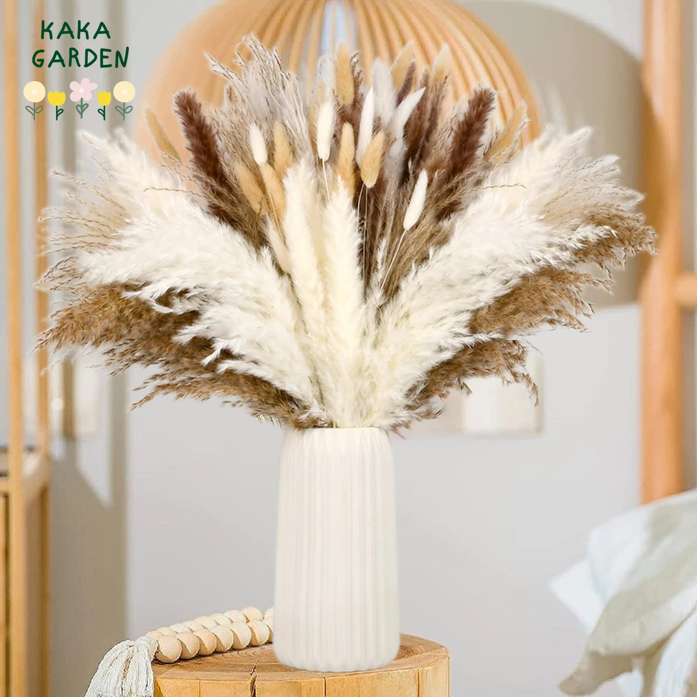 

Dried Flowers Pampas Grass Boho Home Decor Dry Plant Babys Breath Bouquet Wedding Decoration Natural Reeds Office Table Supplies