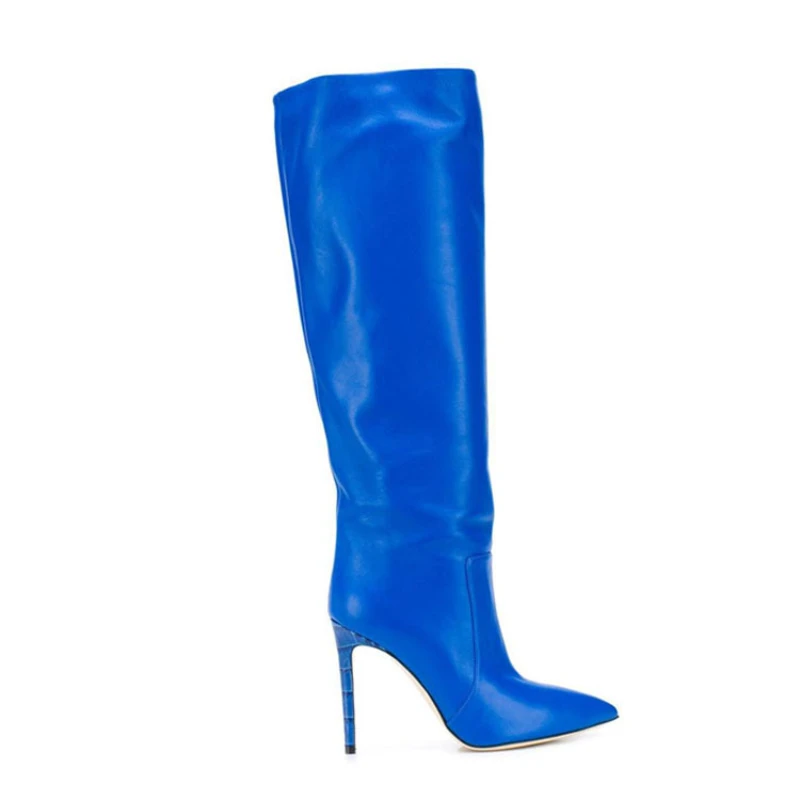

2022 Shoe for Women Pointed Toe Plus Size Women's Shoes Straight High Stiletto Heel Retro Knee-length Boots Thigh High Boots