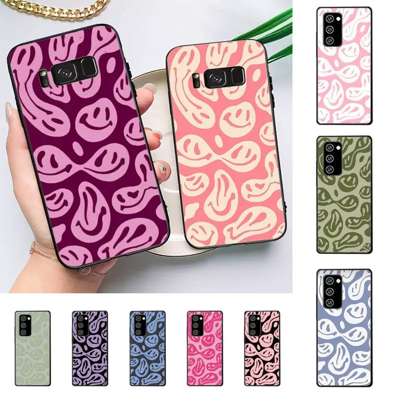 

Cute Funny Trippy Smiley Face Phone Case For Samsung Galaxy J4 plus J6 J5 J72016 J7prime cover for J7Core J6plus
