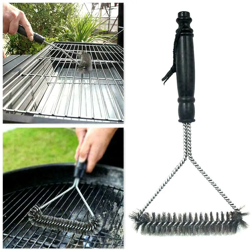30 См Щетка Для Чистки Гриля С Искусственной Щетиной Скребок Из Нержавеющей Стали