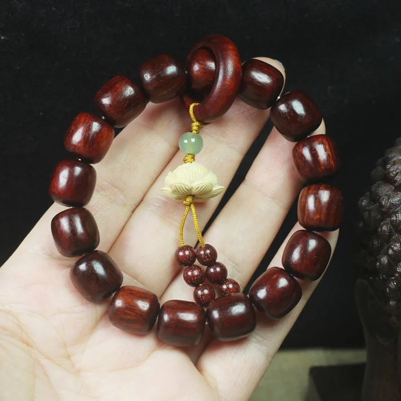 Браслет из розового дерева Замбия 12 мм бусины для молитвы