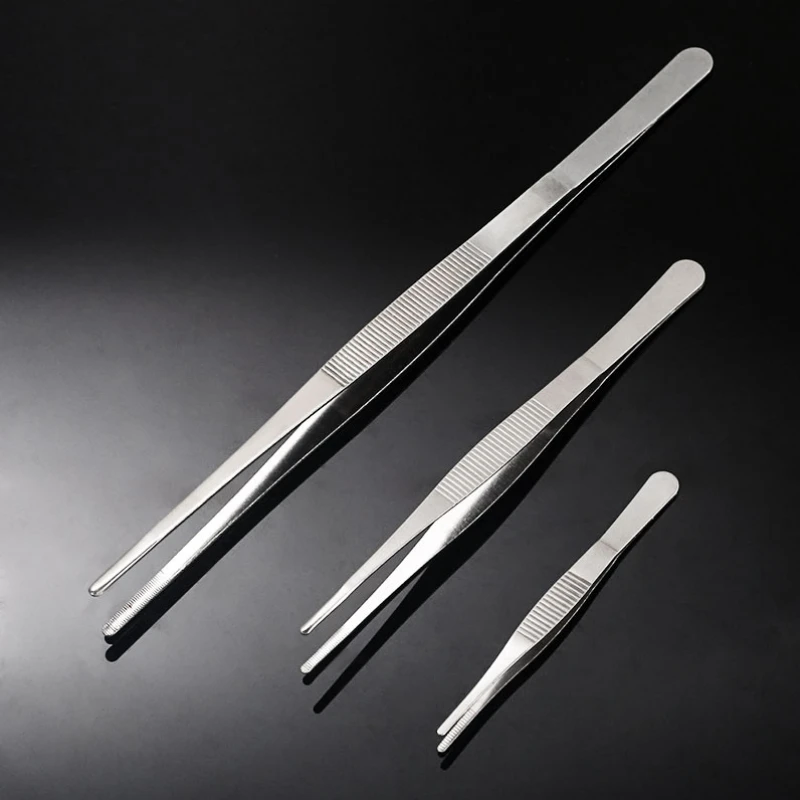 

1PC Stainless Steel Tweezers Plating Chef Food Tweezer BBQ Clip Seafood Barbecue Tongs Serving Presentation Kitchen Tool