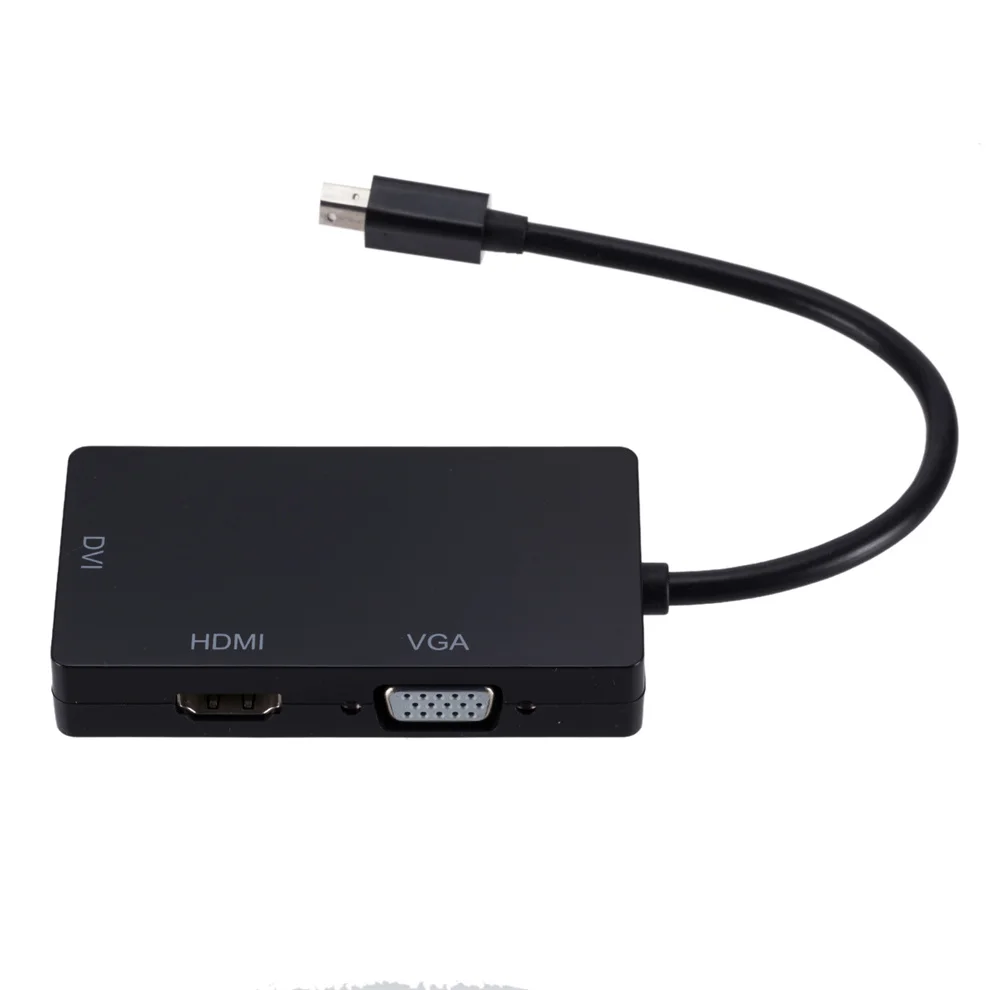 Адаптер 3 в 1 с Mini DP DisplayPort на HDMI-совместимый адаптер VGA DVI 1080p Конвертер Коннектор