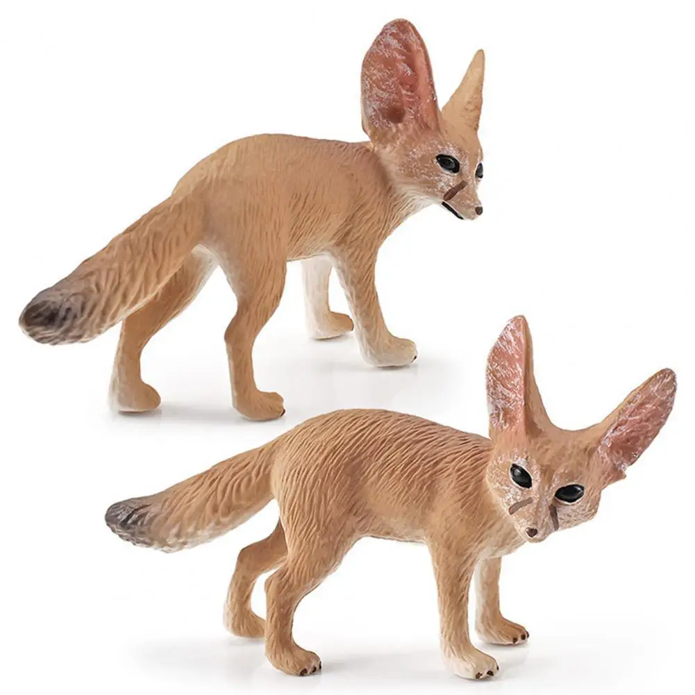 Buy Miniature Animal Simulated Birthday Gift PVC Desktop Decor Fennec Fox Maned Wolf Model for Children on