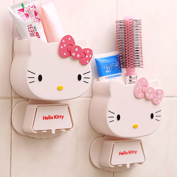 

Настенный держатель для зубных щёток Hello Kitty на присоске