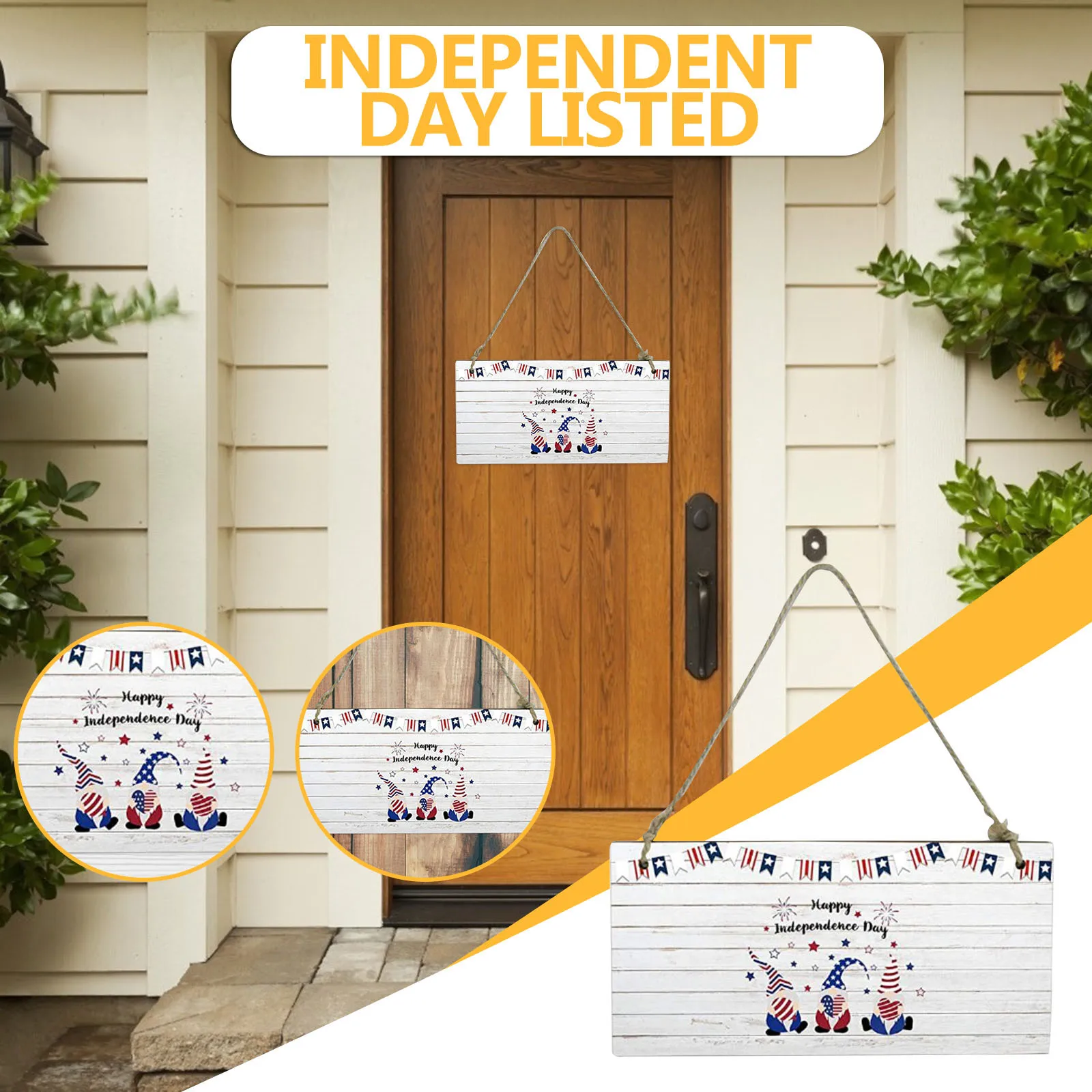 

Американская надпись приветствия, патриотическая искусственная веревка для вечерние, садовые статуи, для улицы, 1 шт.