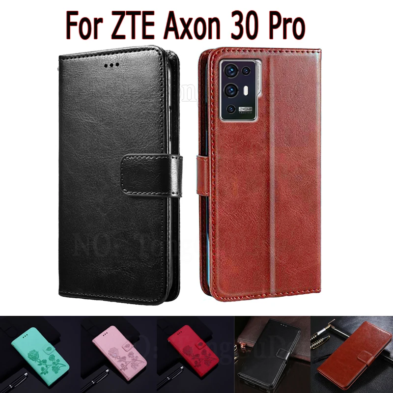 

Flip Case For ZTE Axon 30 Pro A2022 Cover Wallet Leather Book Funda On ZTE Axon 30Pro Case Phone Protective Shell Hoesje Coque