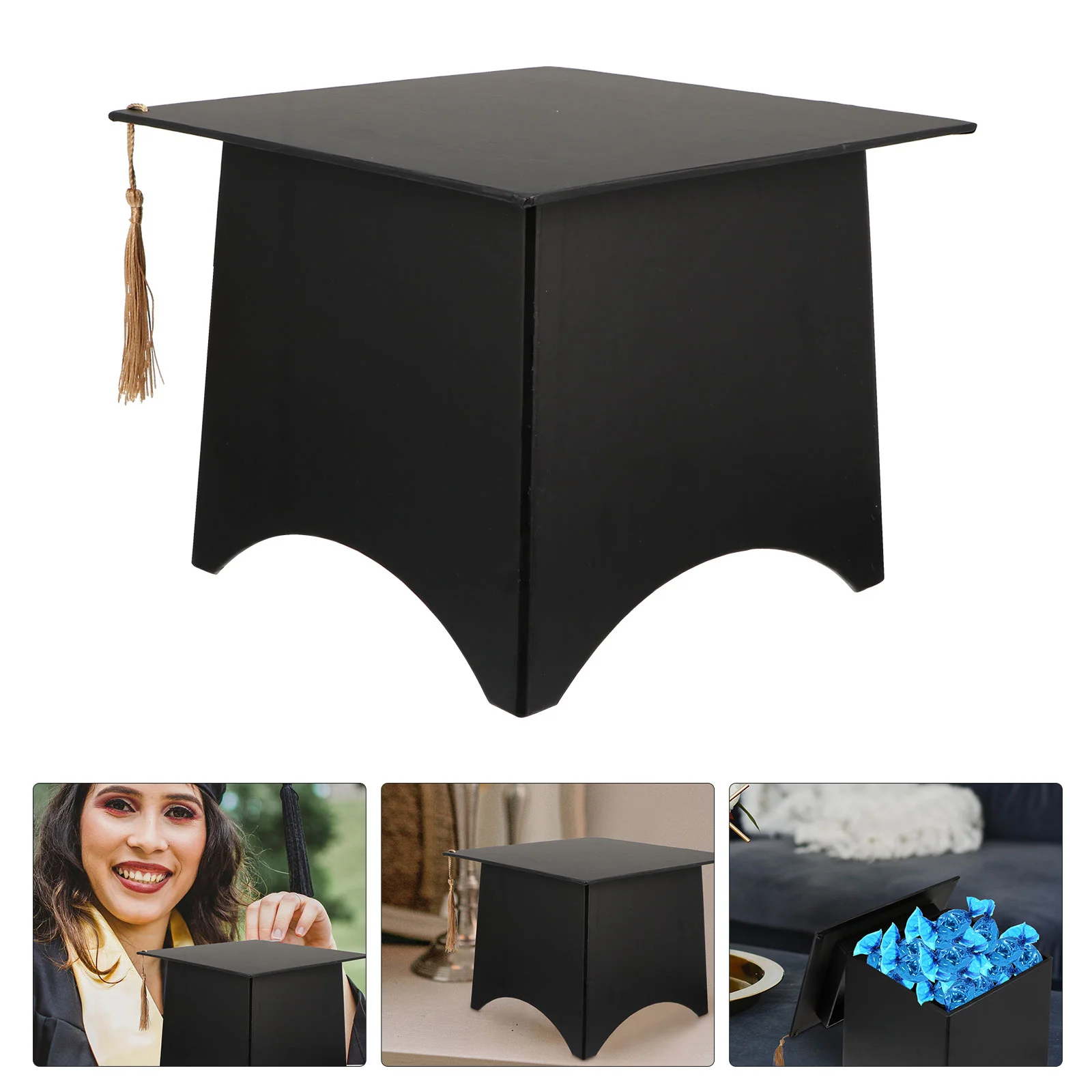 

1PC Durable Creative Gift Box Graduation Cap Candy Box for Candy Party Decor Gift
