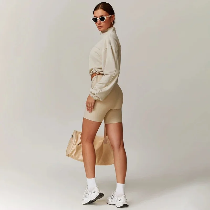 Утепленная спортивная куртка повседневный Свободный кардиган со стоячим