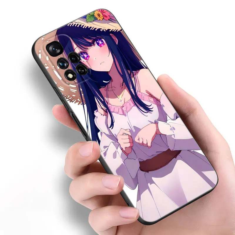 Черный силиконовый чехол для телефона с аниме Hoshino Ai Xiaomi POCO X3 X4 NFC F4 GT F5 F6 M4 M6 X5 X6 NEO Pro