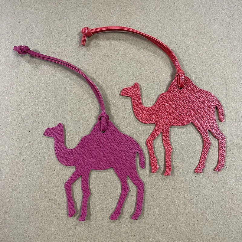 1 шт. милый кожаный брелок верблюжьего цвета для ключей подвеска на рюкзак с