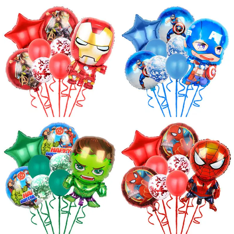 

Marvel Мстители Железный человек Капитан Америка креативный мультяшный трехмерный шар Дети День Рождения вечерние Рождественское украшение