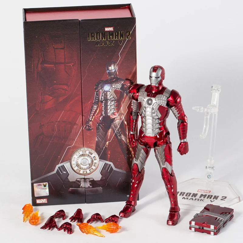 

ZD Toys Iron Man Mark V MK5 Movable Assemble Action Figure Figurine Model Toy