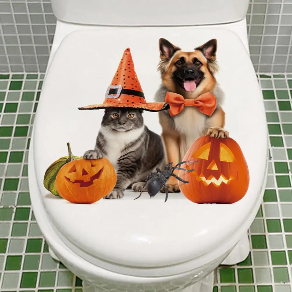 Съемная наклейка на крышку унитаза тематическая унитаз Хэллоуин спутанный Набор