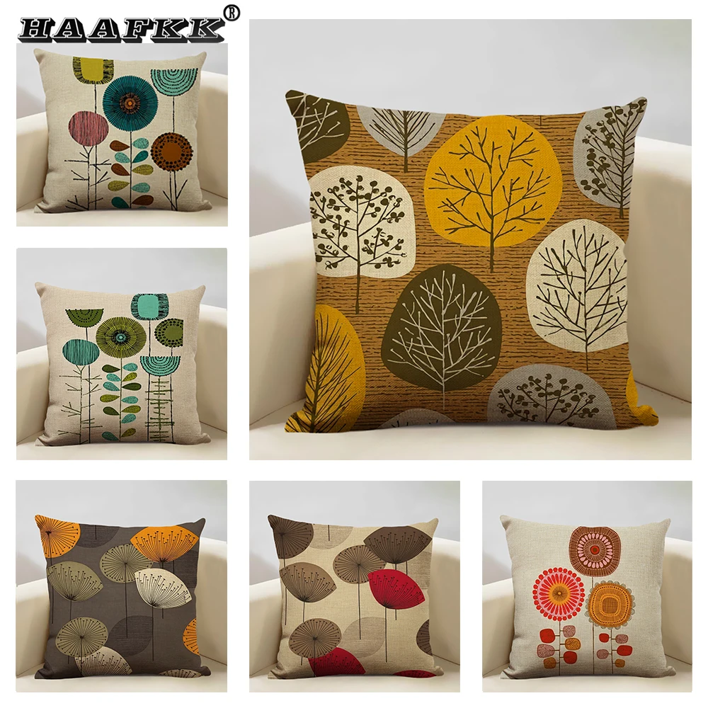 

Warm Throw Pillows Nordic Style Cotton The Tree Of Love Cojines Almofada 45x45CM Square Garden 1 Side Printing Cushion Cover