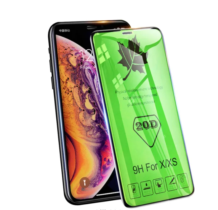 50PCS 20D Curved Edge Tempered Glass Full Screen Protector For iPhone 14 13 12 Xs MAX XR 7 8 plus Protective Film 10/20/50pcs
