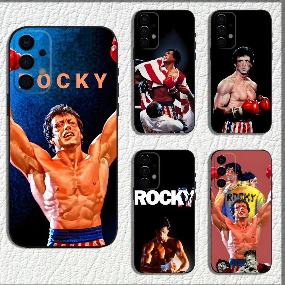 R-RockyS B-Balboa Phone Case For Samsung Galaxy A13 A21s A22 A31 A32 A52 A53 A71 A80 A91 Soft Black Shell
