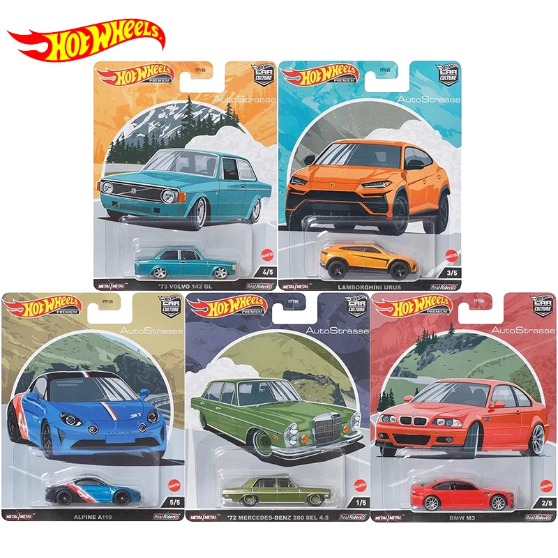 

Original Hot Wheels Premium Car Culture Auto Strasse Diecast 1/64 Metal Voiture BMW M3 Benz Urus Kids Children Toys for Boys