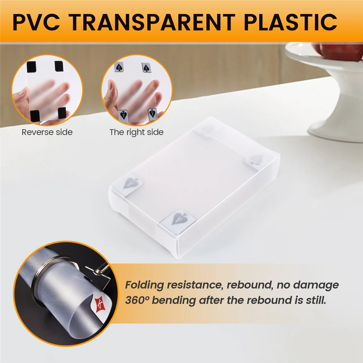 Прозрачные пластиковые водонепроницаемые игральные карты для покера новинка