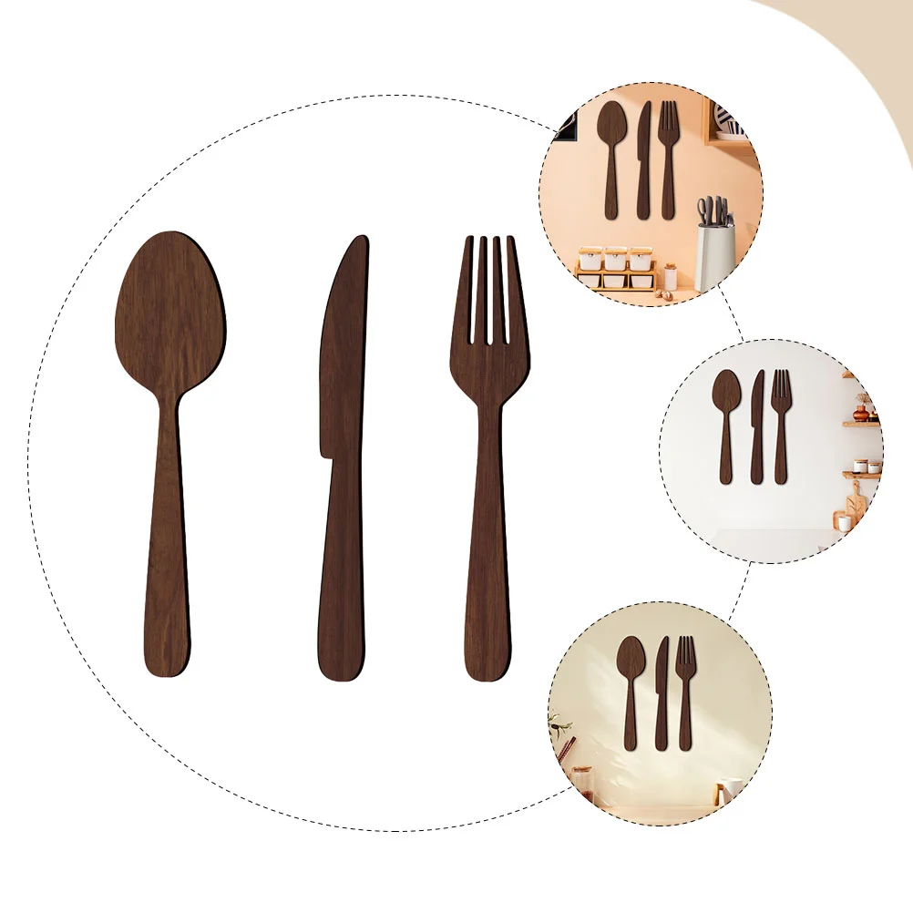 

Wooden Fork Spoon Knife Sign Letter Decor Dining Room Wall Kitchen Signs Sticker Basswood Rustic Farmhouse The Hanging