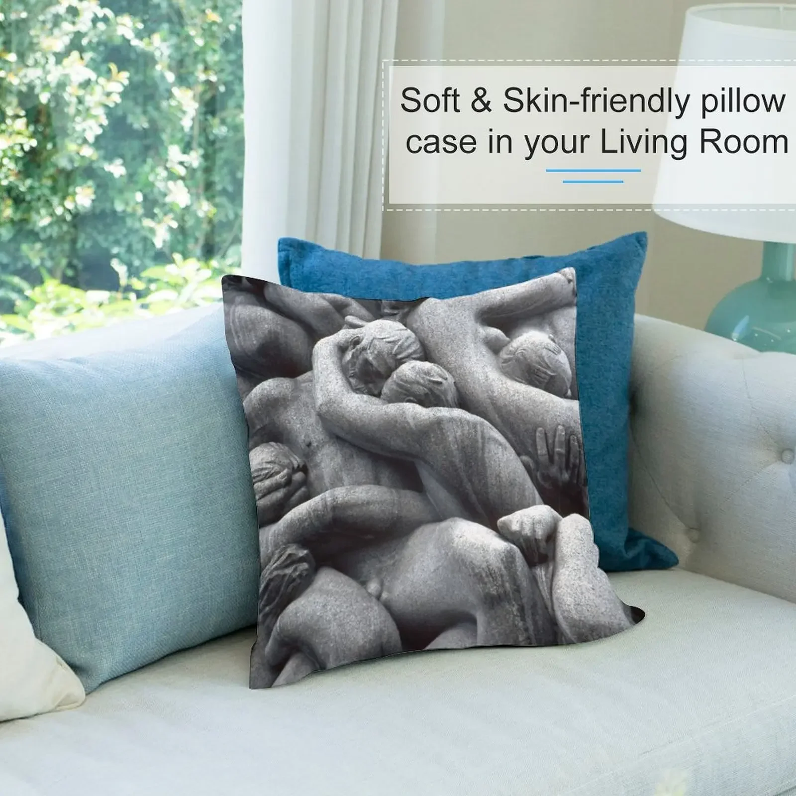 Скульптурный парк Энергандей - Осло Норвегия. Круг Жизни Монолит крупный план # 1