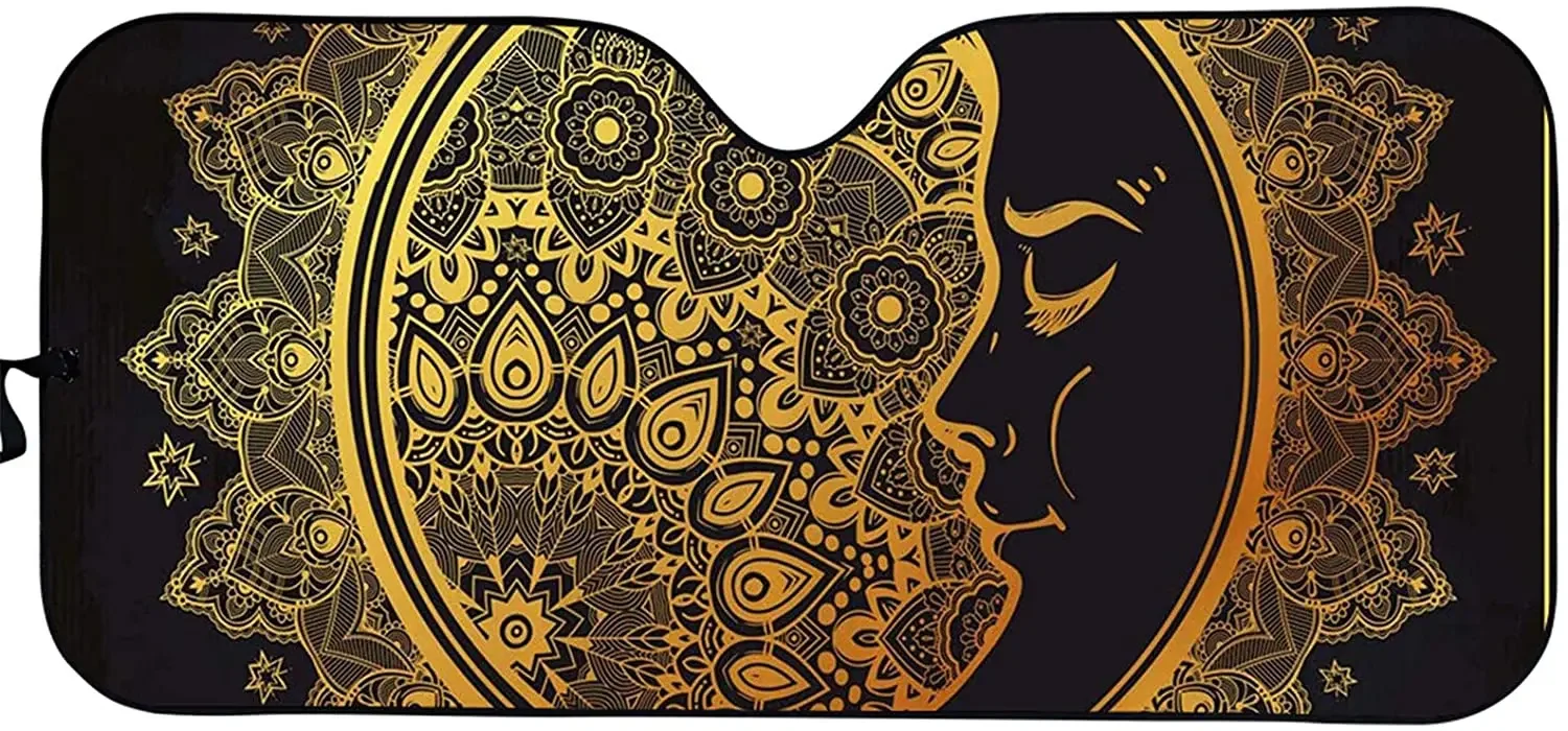 Солнцезащитный козырек для лобового стекла автомобиля JoyLamoria Celestial Moon Mandala