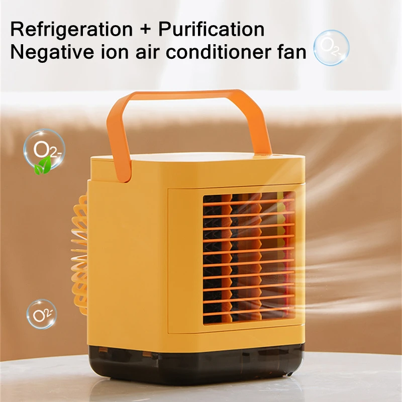 

Negative Ion Air Conditioner Fan Portable Mini Silent Air Cooling Fan Desktop USB Fan Water Cooled Air Cooler For Home Office