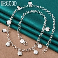 925 sterling silver 18 inches charm o chain pendants necklace for women party engagement wedding fashion jewelry