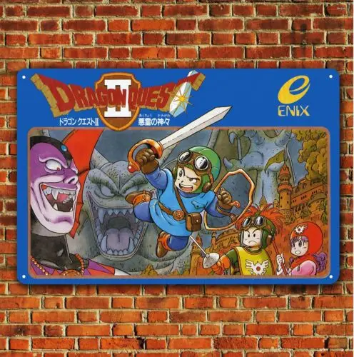 Металлический постер Dragon Quest 2 для видеоигр-сборный жестяной знак (8x12 дюймов)