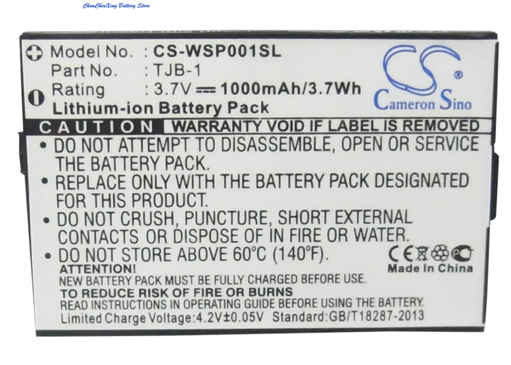 Аккумулятор Cameron Sino 1000 мАч TJB-1 для Swissvoice MP01 Binatone B200 BB200 Hagenuk E62 Maxcom MM132 MM133 MM500BB