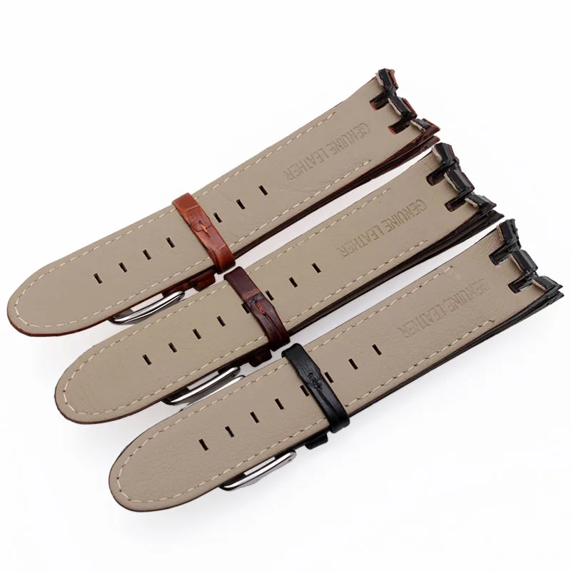 Ремешок для часов Swatch YRS403 YRS412 YRS402G браслет из натуральной кожи мужских 21 мм -