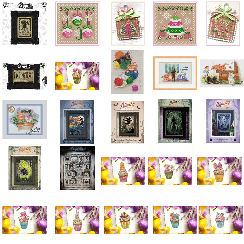 

Cup cake Cross Stich Embroidery set Electronic drawing Cross Stich Needlework PDF by Email