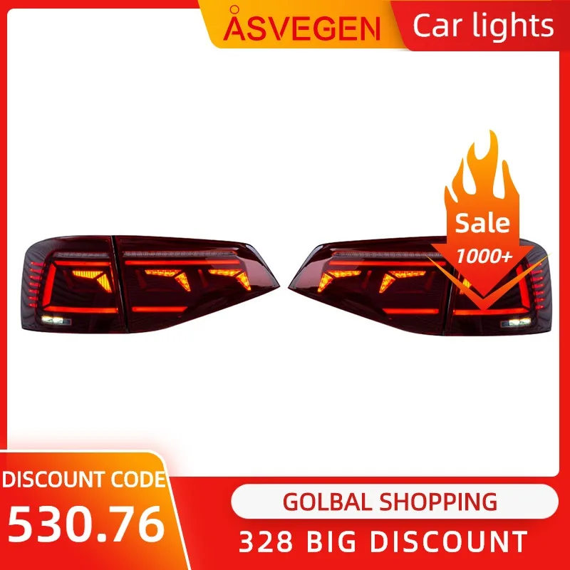 

LED Tail Lights For Volkswagen Jetta Taillight 2015-2018 Car Accessories DRL Dynamic Turn Signal Lamps Fog Brake Reversing