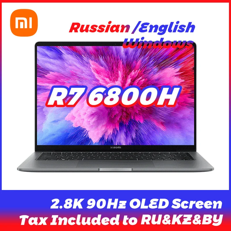 

【R7】Xiaomi Book Pro 14 Laptop 2022 Ryzen 7 6800H 2.8K 90Hz OLED 14 inch Laptop AMD Radeon 680M 16GB DDR5+512GB SSD Notebook PC