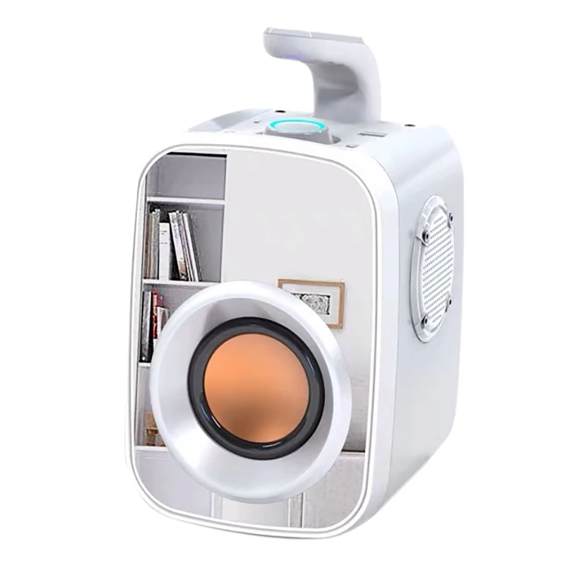 

Portable Wireless Bluetooth5.0 Bass Subwoofer Speaker for PC Computer FM Radio with Alarm Clock Temp Display White