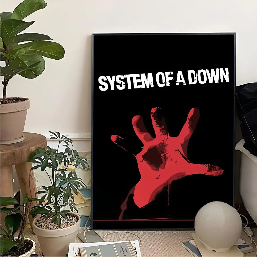 Фото Каллиграфический рисунок группы Heavy Metal Band System Of A Down для художественной печати, декоративная живопись, постер для кинотеатров, декор для дома и стен №2