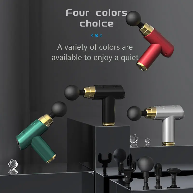 

Массажный пистолет, портативный перкуссионный пистолет для массажа тела, шеи, глубоких тканей, расслабления мышц, облегчения боли, фитнеса