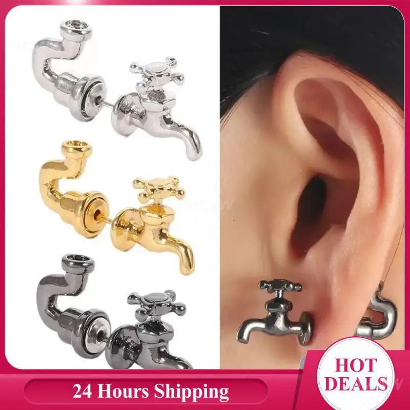 1 пара, съемные серьги-гвоздики из металлического сплава