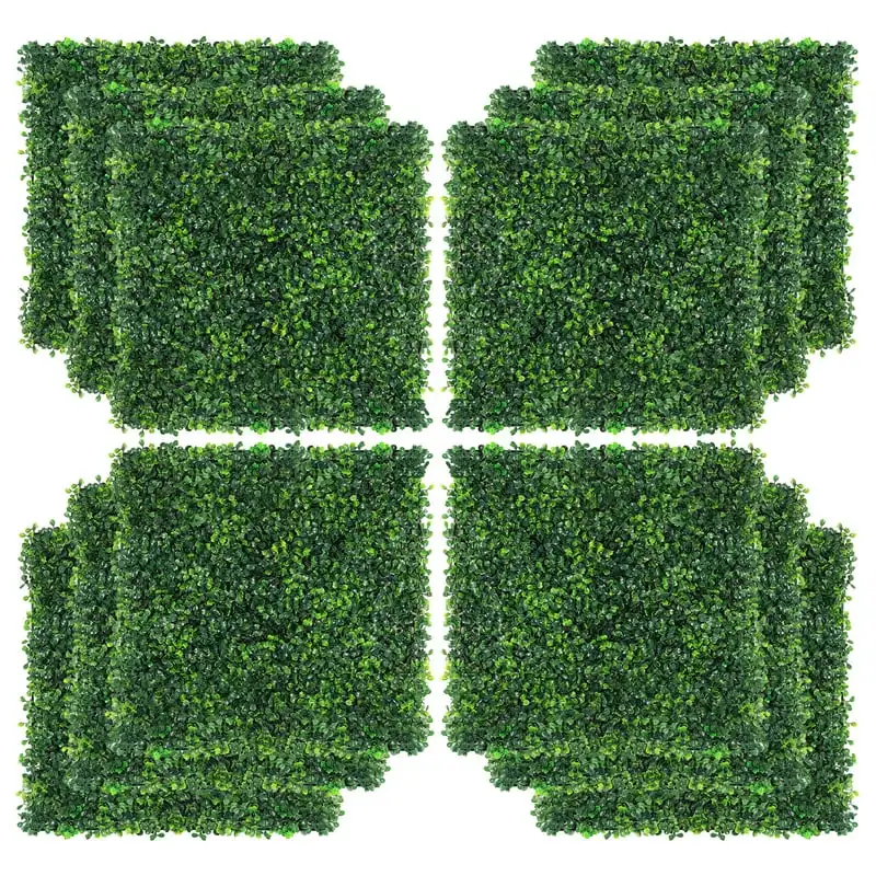 

2-Layer Grass Wall Panels, 20"x 20"(10pcs) Artificial Green Wall Panel Backdrop Greenery Wall