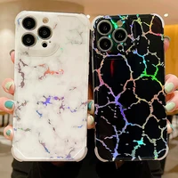 glossy laser marble phone case for samsung galaxy s21 s22 plus note 20 ultra a51 a71 s20 fe shockproof silicone back cover