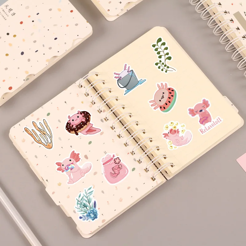 Kawaii мультфильм аксолотль наклейки милые животные дети DIY игрушка подарок