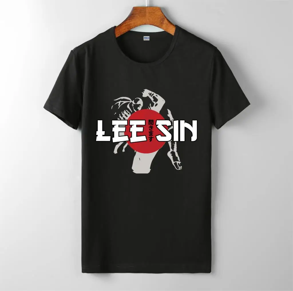 

lee sin t-shirts men's new fashion o-neck cotton short sleeves tops tee printed unisex casual fitness t-shirt