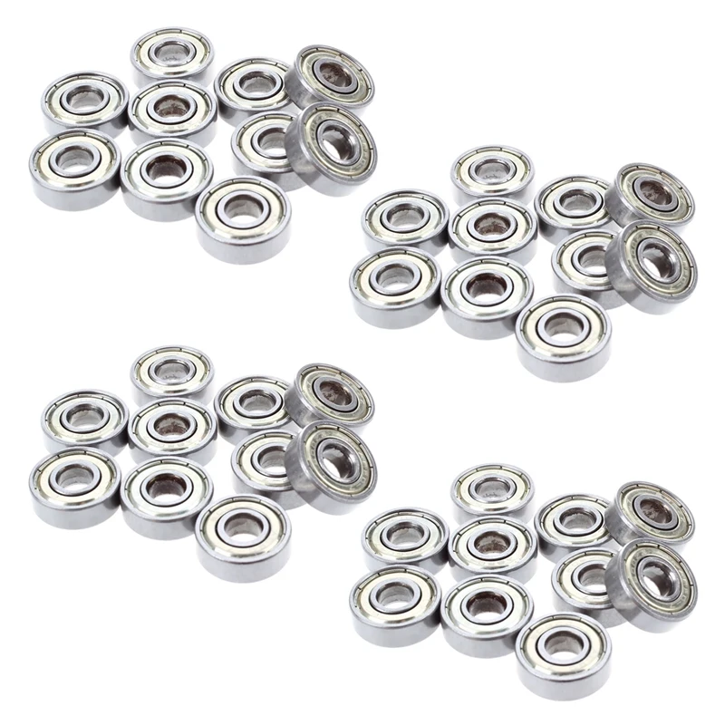 40 Pcs. Ball Bearings Miniature Deep Groove Ball Bearings 608 ZZ 8 X 22 X 7Mm Bearing Steel